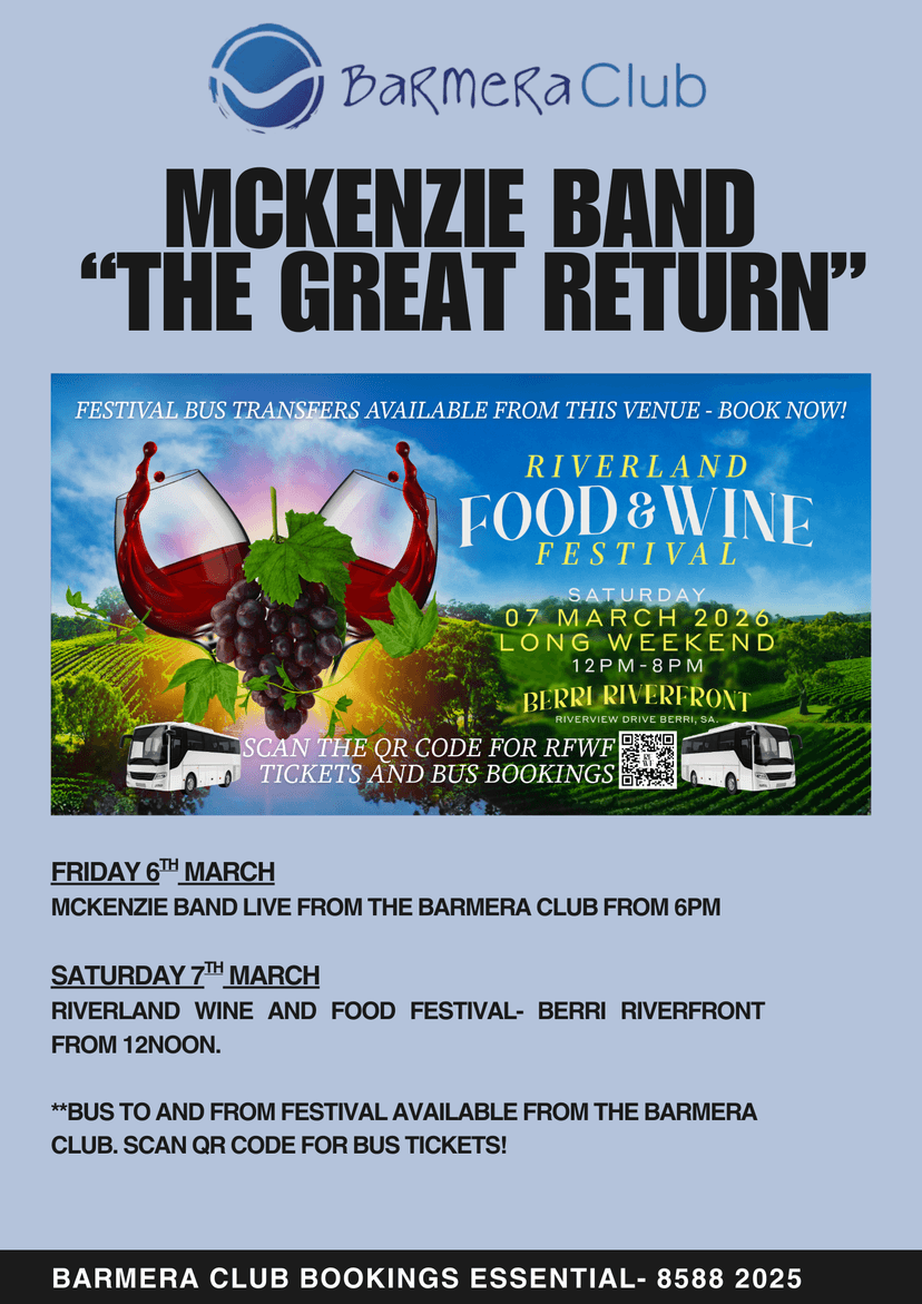 Mckenzie Bank 'The Great Return' event poster